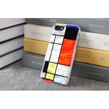 Protective case iKins for Apple iPhone 8 / 7 Mondrian White