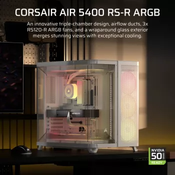 PC case Corsair AIR 5400 RS-R ARGB Midi Tower White