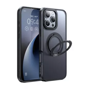 Protective case Mcdodo PC-4932 for iPhone 16 Pro with integrated stand, black