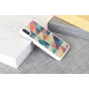 Protective smartphone case iKins for iPhone XS/S mosaic white – hard back, decorative mosaic pattern