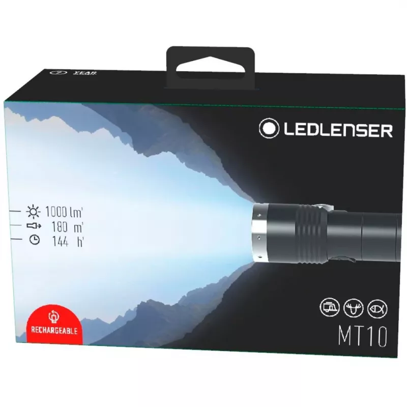 Hand flashlight Ledlenser MT10 Black Silver
