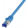 Logilink Professional Ultraflex - Patch-Cable - RJ-45 (M) to RJ-45 (M) - 0.25 m - 6 mm - S/FTP -Cat.7 Raw Cable (Cable) / CAT 6a (Ports) - Halogen-Free, Moulded, Snagless - Blue, R