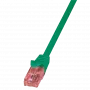 Networking cable LOGILINK 0.25 m Cat6 U/UTP with RJ-45 connectors, green