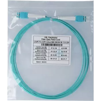 Fiber patch cable CBO BlueOptics SFP8181EU3MK 3 m, 2x LC, OM3 (aqua)