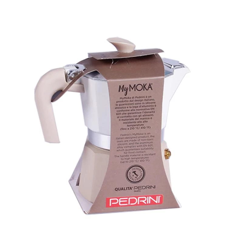 Moka pot Pedrini 02CF168 — aluminium stovetop espresso maker, 3-cup capacity