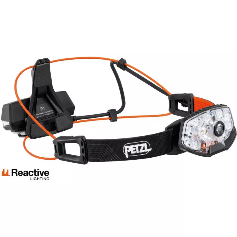 Headband flashlight Petzl NAO RL Black Orange LED 1500 lm USB
