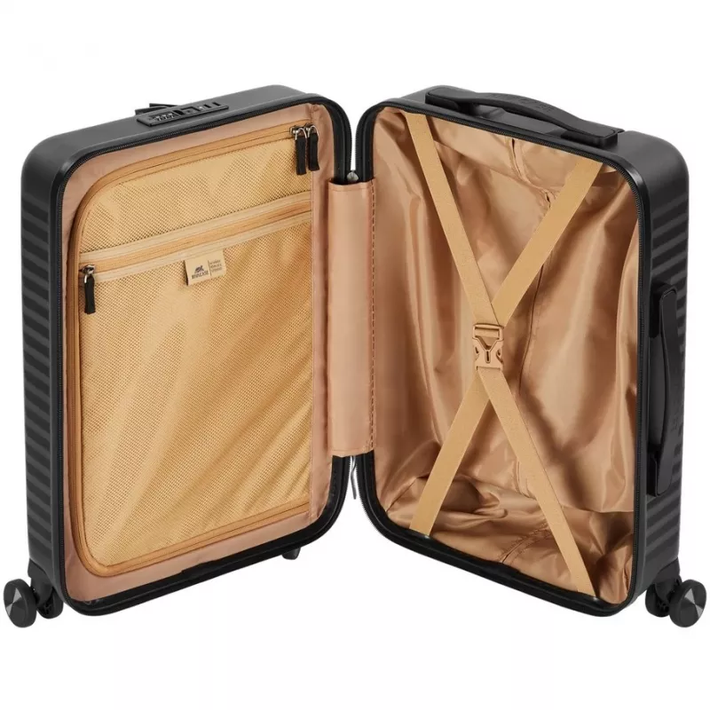Cabin suitcase Rivacase Clark ECO 8181 — compact carry-on, black