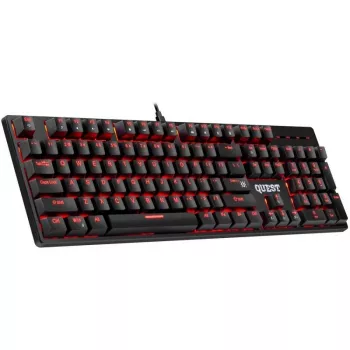 Mechanical keyboard DEFENDER QUEST GK-596 — RGB backlight, Anti-Ghosting, wired, compact layout