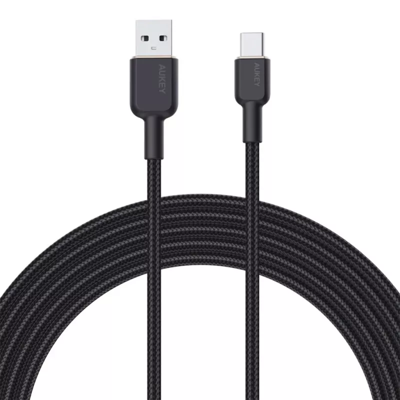USB A to USB C cable Aukey CB-NAC1, 1 m, braided nylon, USB PD 60W, USB 2.0