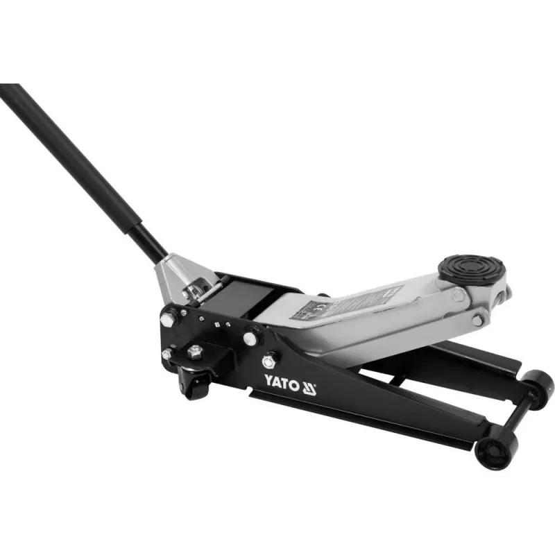 Mechanical car jack YATO YT-17207 — 2,500 kg capacity, lift 8–50.8 cm, 4 wheels, 34 kg