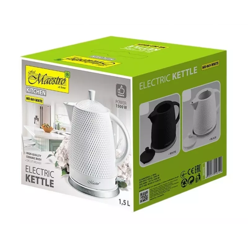 Electric kettle Feel Maestro 1.5 L 1200 W White