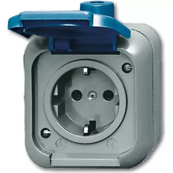 Busch Jaeger 2083-0-0368 Socket Outlet CEE 7/3 Blue - Grey (2083-0-0368)