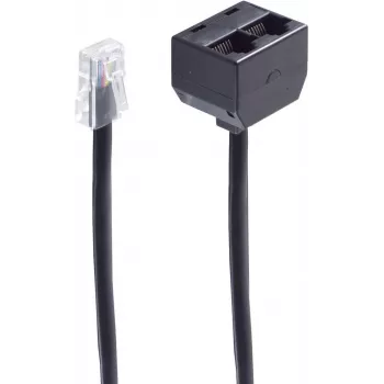 telephone cable ShiverPeaks BS71231-8/4 0.15 m Black
