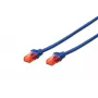 Network Cable Digitus CAT 6 U/UTP RJ-45 Cat6 0.25m Blue