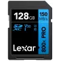 SDXC memory card Lexar 128GB UHS-I 800xPRO Class 10 U3 V30 — 150 MB/s read, 45 MB/s write, black