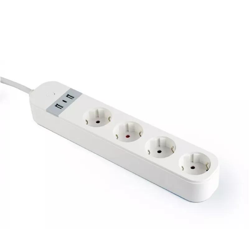 Smart power strip Gembird TSL-PS-S4U-01-W 4 AC outlets 3880 W White