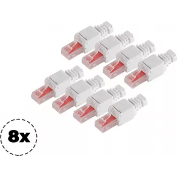 Network plug ShiverPeaks 75011-8 Cat.6 tool-less RJ45 connector, 8P8C