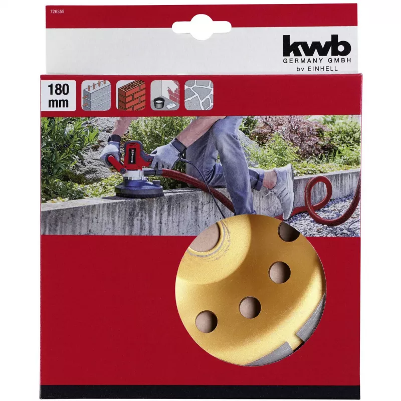 Diamond grinding disc 180 mm for EINHELL wall and concrete grinder TE‑DW 180