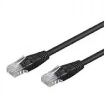 Wentronic Goobay CAT 5e Patch Cable, U/UTP, Black, 0.25 m - CCA Copper Mix (68703)