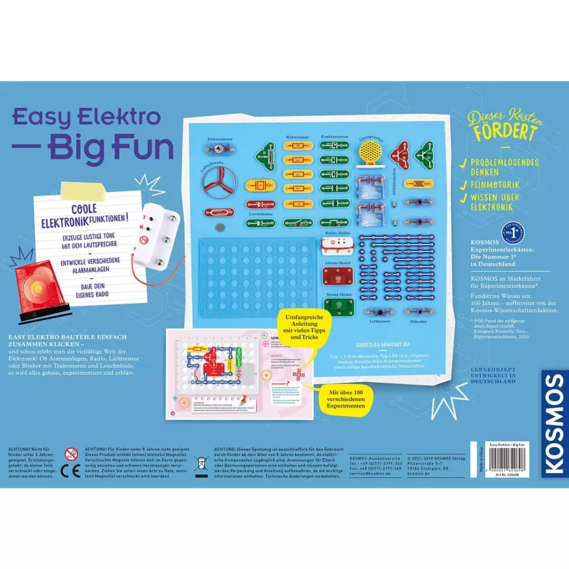 Kosmos Easy Elektro - Big Fun, Electronic kit, Electricity, 8 yr(s), Multicolour