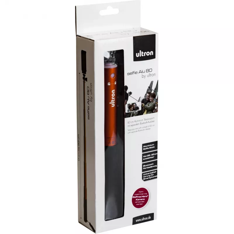 Selfie Stick Ultron Alu 80 Smartphone Black Red