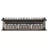 Extralink CAT6A STP 24-Port Shielded Patch Panel, 1U 19-Inch Rackmount, 10G Ready, Black