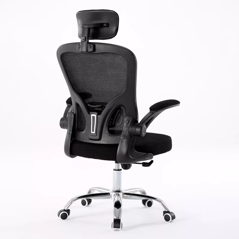 Office chair top e shop DORY CZERŃ — padded seat, mesh backrest, 650×620 mm, height up to 122 cm