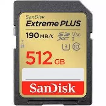 Memory card SANDISK 512GB UHS-I SDSDXWV-512G-GNCIN — 512 GB, UHS-I, up to 100MB/s read, up to 90MB/s write