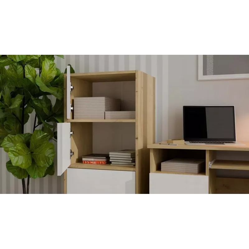 ALMA CHEST OF DRAWERS ARTISAN OAK/WHITE