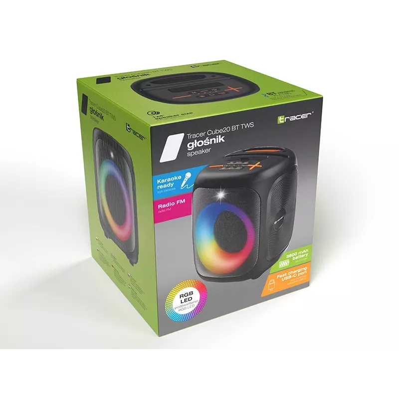 Wireless true wireless (TWS) earbuds TRACER Cube20 black