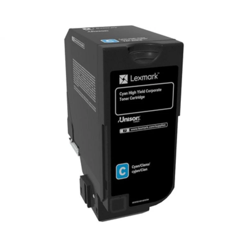 Lexmark 74C2HCE Toner-kit Cyan Return Program Corporate. 12K Pages for