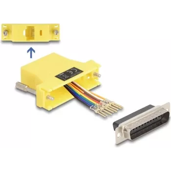 DeLOCK D-Sub 25 pin female to RJ45 female Assembly Kit yellow VGA RJ-45
