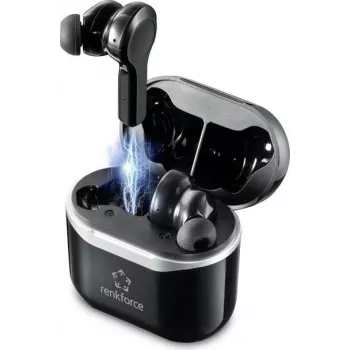 Renkforce RF-4599066 Headphones and Headset Wireless In-Ear calls/music Bluetooth Black (RF-4599066)