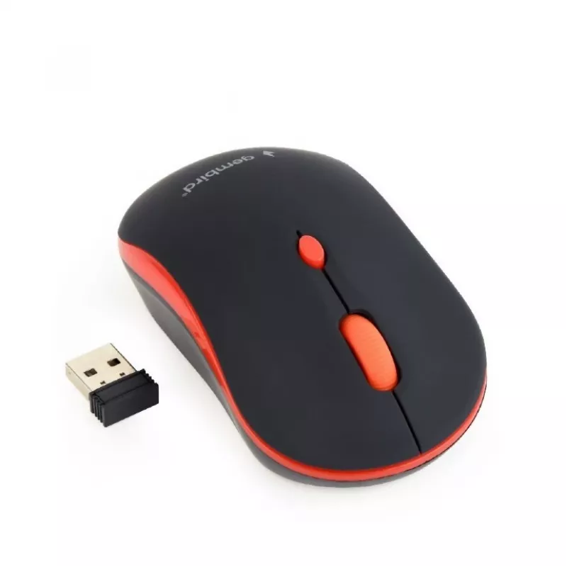 GEMBIRD MUSW-4B-03-R Wireless Optical Mouse MUSW-4B-03-R 1600 DPI nano USB Black-Red