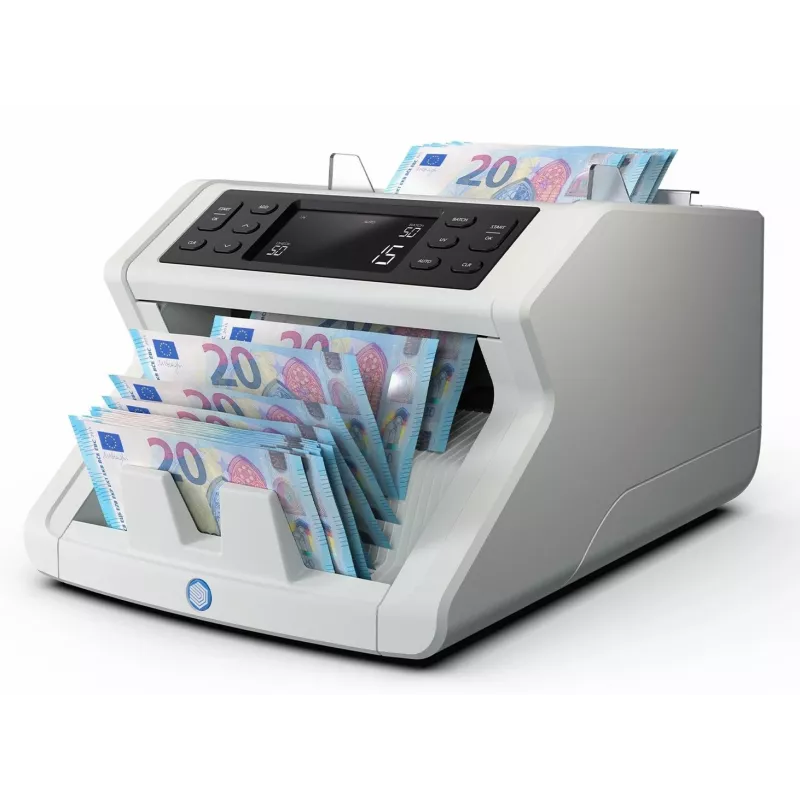 Banknote counting machine Safescan 2210 G2 White LCD display AC 220-240V