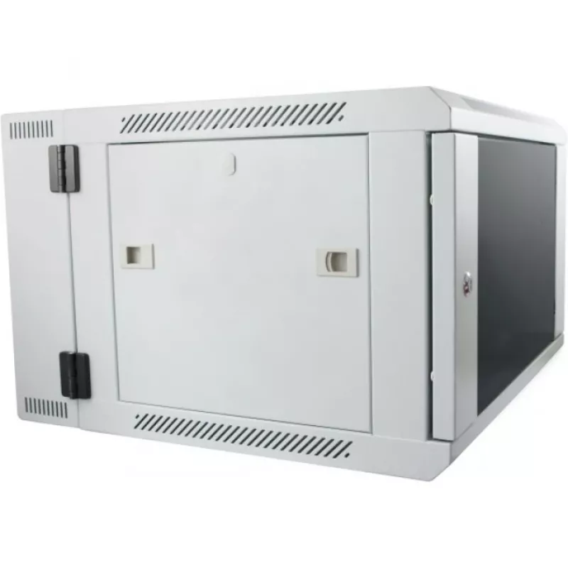 ALLNET SMB6612 12U 19-Inch Grey Floor Rack Cabinet with Glass Door, 600x600mm