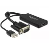 Cable DeLOCK 0.25m VGA+USB2.0-A/HDMI
