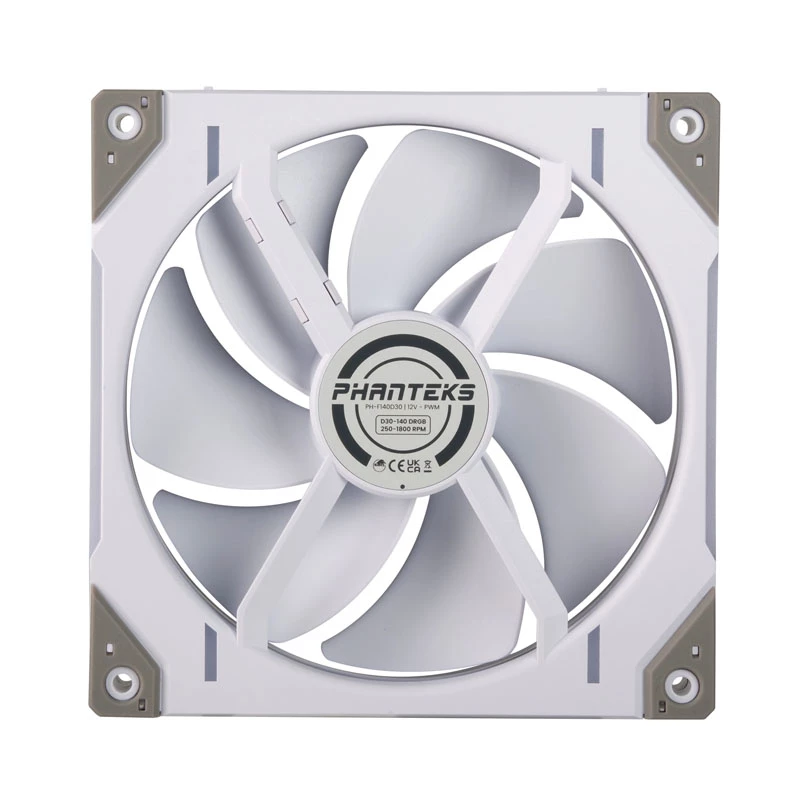 PHANTEKS D30-140 140mm ARGB Case Fans White 3-Pack