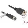 Network Cable DeLOCK M12 Cable A-coded 8 pin female to RJ45 jack Cat5e 2m Black