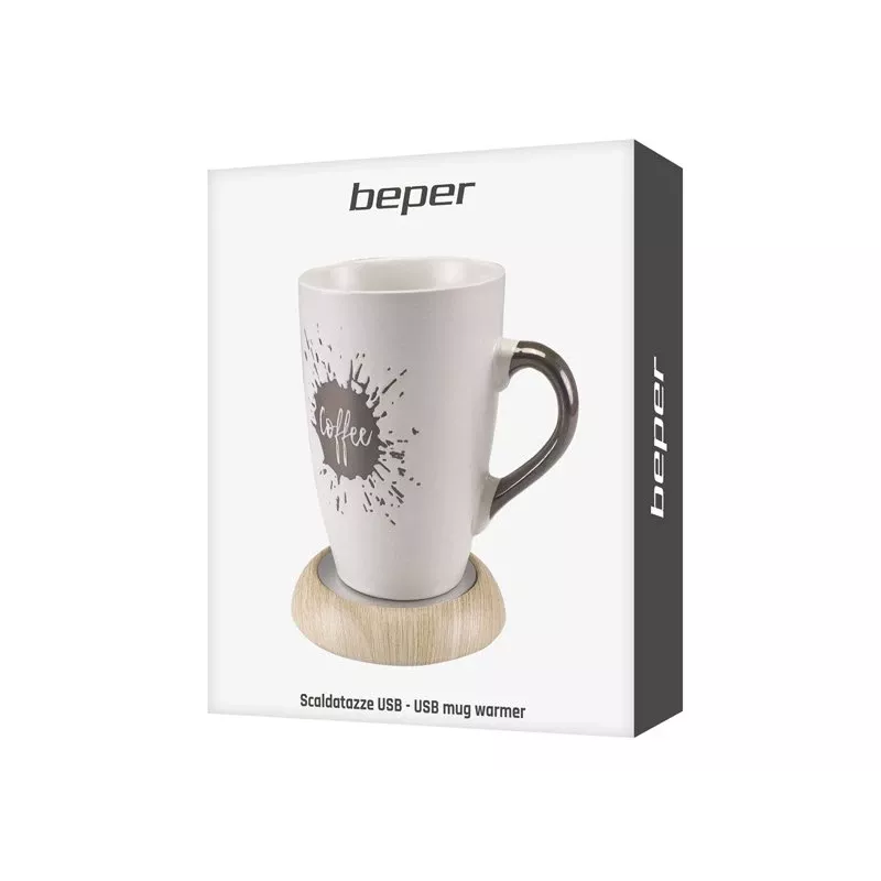 Cup holder Beper P201UTP003 Silver Wood