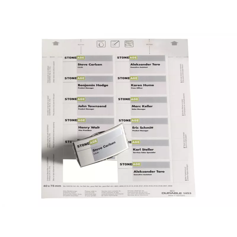 Name Badge Inserts Durable 1453-02