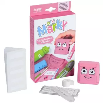 Colop Marky Rectangular Pink Stamp for Paper and Textile