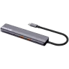 USB Type-C hub CANYON DS-17 — HDMI, USB 3.2 Gen 1 A, USB-C, MicroSD, 10000 Mbit/s, grey