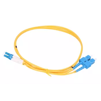 Patchcord Extralink SC/UPC to LC/UPC, Singlemode G.652D, Duplex PVC, 3mm, 1 m