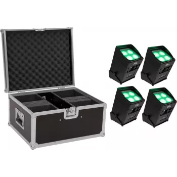 Spot light EUROLITE AKKU UP-4 Entry QCL QuickDMX — battery powered portable QCL wash/spot fixture