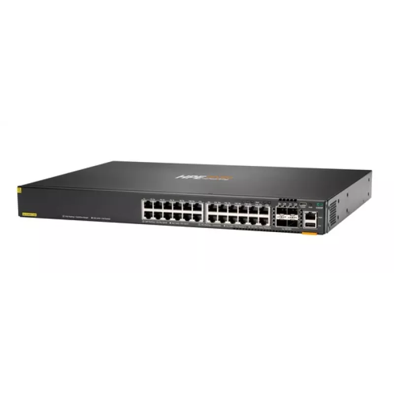 Hewlett Packard Enterprise HPE Aruba Networking CX 6200F 24G 4SFP+ Switch - Switch - max. Stapelentfernung 10 km - L3 - managed - 24 x 10/100/1000 + 4 x 100/1000/10G SFP+ - Front a