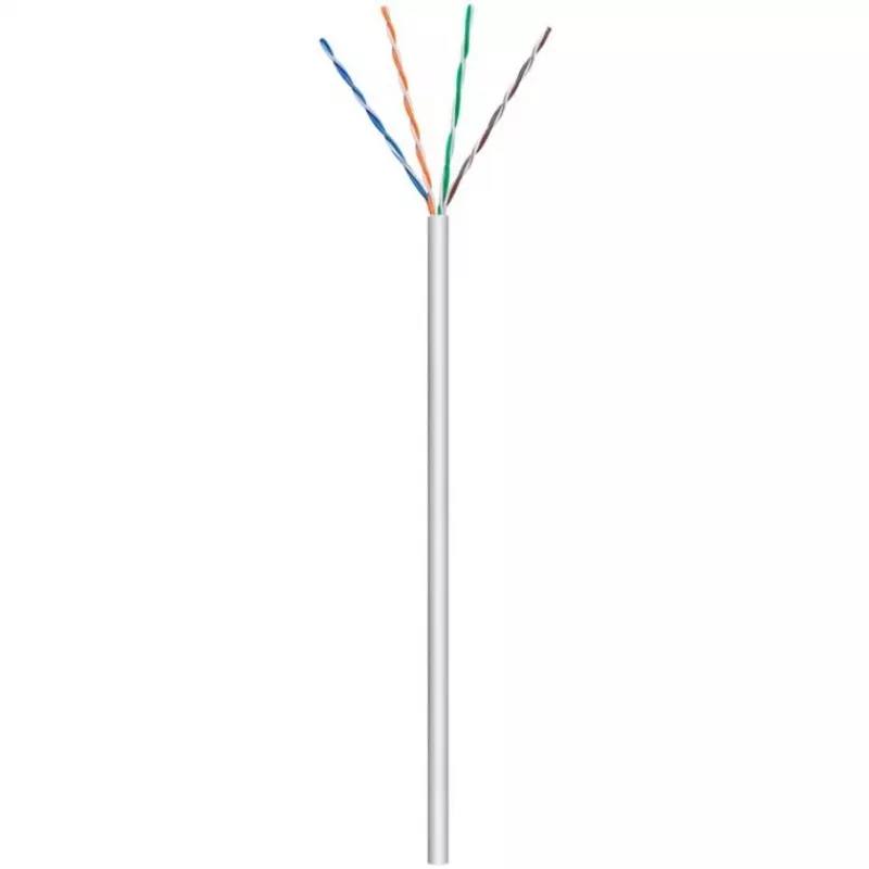 Network Cable Cat.6, U/UTP (Grey, 100 Meter, flexible)