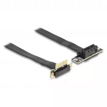 DeLOCK Riser Card PCI Express x1 male 90° angled to x1 slot 90° angled with cable 60 cm