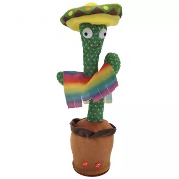 Dancing Cactus Toy with Sombrero Extralink Toys, Singing for Kids LED USB