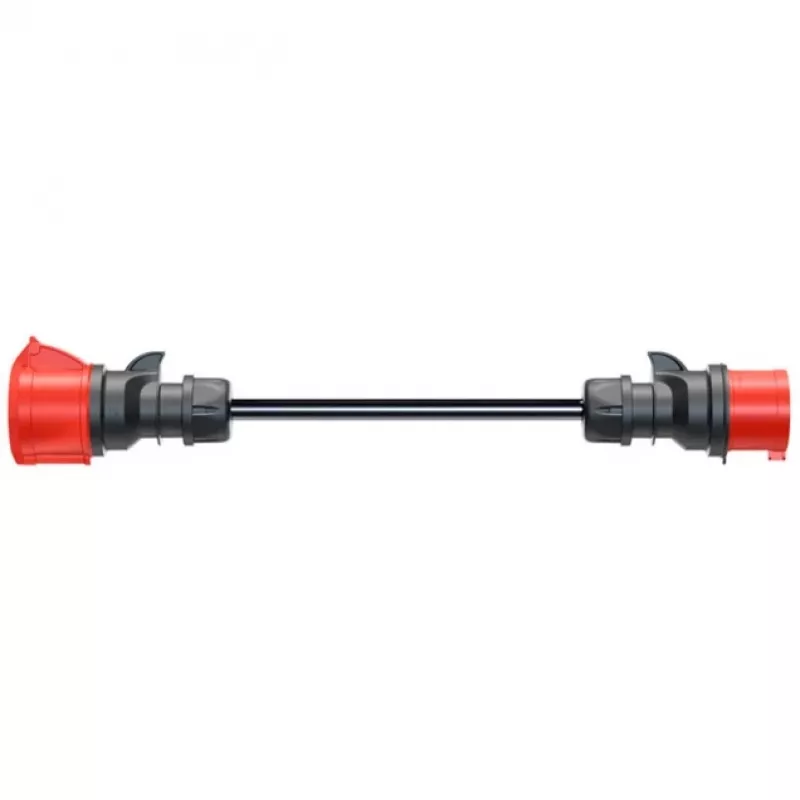 Adapter for Gemini flex 22 kW CEE red three-phase current 32A > CEE red 16A black 30cm